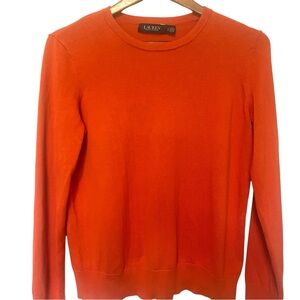 Ralph Lauren Women's Orange Crewneck Sweater